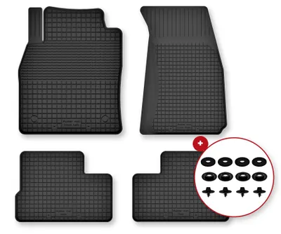 Imagen del producto de Alfombrillas de goma para Jeep Cherokee KL desde 2013 (SUV) – juego de 4 piezas, negras, a medida – Wielganizator Semi-Universal