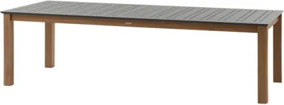 Produktbild von Rechteckiger ausziehbarer gartentisch "miceira" graphite &amp honey 14 plätze aus aluminium   - Hespéride