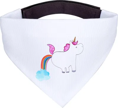 Produktbild von Mr. & Mrs. Panda Hundehalstuch Einhorn Pupsen - Weiß - Geschenk, Tuch, Regenbogen, Spaß, Hunde-Bandana, Unicorn, Freundin, Lustig, Halstuch, Für Hunde, Glitzer, Hund
