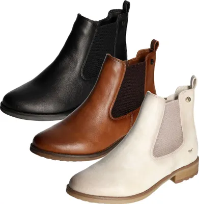 Produktbild von Mustang Damen Stiefelette Boot Chelsea Boot Blockabsatz modisch 1265-527, Größe:37 EU, Farbe:Schwarz