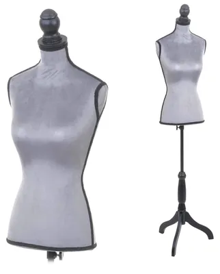 Productafbeelding van Paspop - Vrouwelijk - Hoogteverstelbaar - 163 x 80 x 80 cm - Grijs