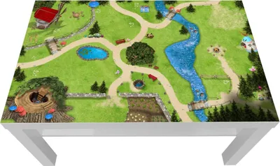 Produktbild von Zauberwald Möbelfolie/Aufkleber - LCK11 - passgenau für den Lack Couchtisch (90 x 55 cm) von IKEA - In wenigen Minuten zum einzigartigen Spieltisch für Kinder! (Möbel Nicht inklusive)