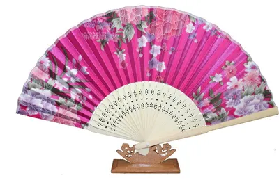 Produktbild von 509, 1 Stk. Hand- Deko- Sommer Fächer Blumen Motive Retro Design