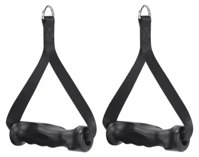 Produktbild von Fitnessgriff Paar, ergonomisch, 24,5 cm hoch, 13 cm lang, 4 cm Ø, 2,5 cm breiter Riemen, für Krafttraining