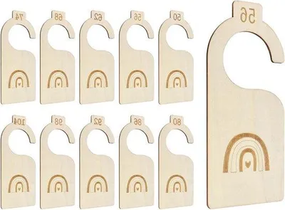 Produktbild von Regenbogen Holzwände für Kleiderschrankorganisation, 10 Größen, hochwertig