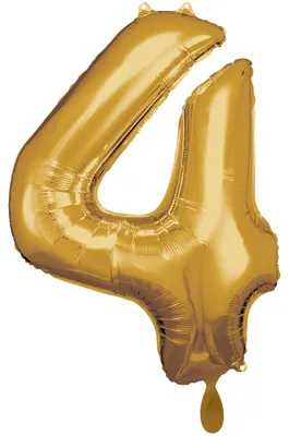 Produktbild von AMSCAN Large Number 4 Folienballon N3 0