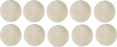 Produktbild von Holzperlen roh Decoupage 15mm 10 Stück