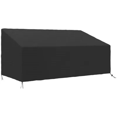 Produktbild von Gartenbankabdeckung – Sofaabdeckung – wasserdichte Outdoor-Abdeckung – geeignet für Terrasse – 218 x 111 x 63 cm – 101 cm – schwarz