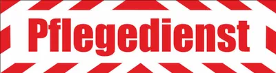 Produktbild von INDIGOS UG - Magnetschild "Pflegedienst" mit Rahmen 30 x 8 cm - Magnetfolie für Auto / LKW / Truck / Baustelle / Firma