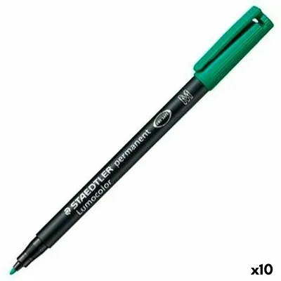 Zdjęcie produktu dla Staedtler Lumocolor 317, Zielony, Czarny, Zielony, Polipropylen (PP), 1 mm, 10 szt., Niemcy