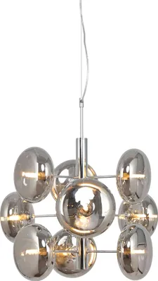 Produktbild von Näve Leuchten Pendelleuchte ORION mit G9 Pendelleuchte ORION mit G9 Pendelleuchten - Pendelleuchte "ORION" D: ca. 53 cm amber, Hängelampe im Retro Style, aus Metall und Glas in gold, 207 cm hoch, Ø 53 cm, G9-Fassung