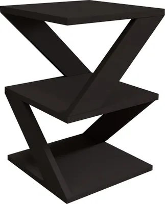 Produktbild von Beistelltisch aus Holz "Albeni" - 29 x 29 x 54 cm - Schwarz