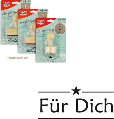 Produktbild von Meyco Holz Stempel "Für Dich" 42 x 18 mm