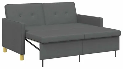 Produktbild von vidaXL Schlafsofa Ausziehbar Dunkelgrau Stoff