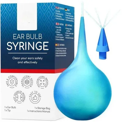 Produktbild von Medizinischer Ohrreiniger - 75 ml - Ohrspülflüssigkeit - Ohrreinigung - Ballonpomp - Ohrreinigungsspray