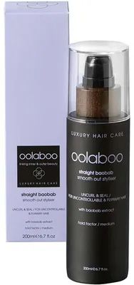 Imagen del producto de Oolaboo, suavizante y desenredante para cabello liso, extracto de baobab, 250 ml