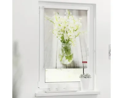 Obrázek produktu pro Roleta na okno Lichtblick bez vrtání Konvalinky 90x150 cm včetně upínacích držáků