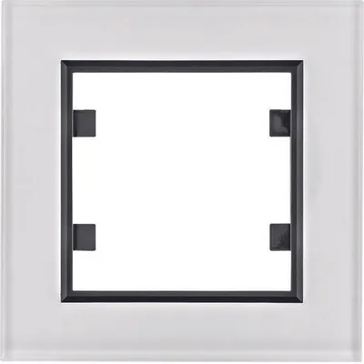 Produktbild von passion Rahmen 1-fache, Weissglas WL9010 Lumina Hager