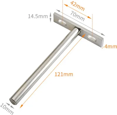 Produktbild von 1 Paar schwebende Regalhalterungen für Wandboard, Schweberegalunsichtbar | Holzregalhalter 5-Zoll - Regalträger unsichtbar für Hängeregal Bücherregal | 121mm Tablarträger verdeckt - T-Regalhalterung