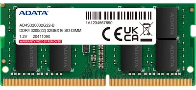 Produktbild von SO-DIMM 16 GB DDR4-3200 (2x 8 GB) Dual-Kit (grün, AD4S32008G22-DTGN, Premier)