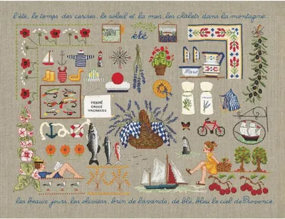 Produktbild von Le Bonheur des Dames Kreuzstich Set "Sommer", Zählmuster, 40x30cm