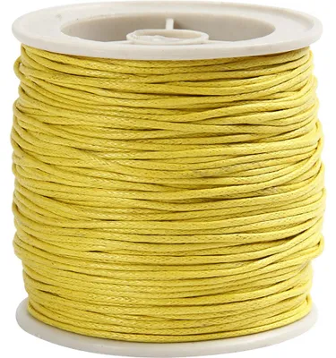 Produktbild von Baumwollschnur, Dicke 1 mm, Gelb, 40 m/ 1 Rolle [HOB-51569]