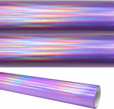 Produktbild von (16,44€/m²) Rapid Teck® Autofolie Rainbow Oil Slick Hologramm Folie Violett 152 cm Breite Laufmeterware selbstklebende Folie mit Luftkanälen Auto Folie