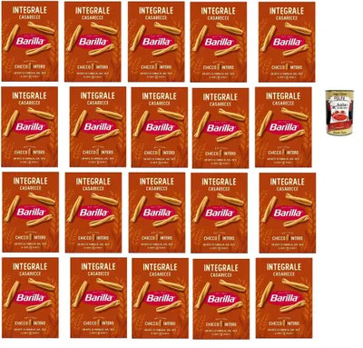 Produktbild von Barilla Integrale Casarecce – Vollkorn Hartweizenpasta aus 100% Vollkorngrieß, reich an Ballaststoffen, perfekter „al dente“-Biss in 11 Minuten – 20 x 500 g – Italien + Italian Gourmet polpa 400g