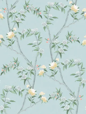 Immagine prodotto di Sanders & Sanders carta da parati fiori blu chiaro 53 cm x 10 m