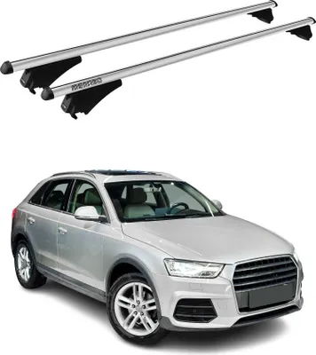 Produktbild von Menabo Dachträger Grundtäger für Audi Q3 mk1 2011-2018 75kg Alu Silber 2 tlg