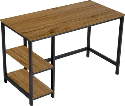 Zdjęcie produktu dla Biurko proste z półkami w kolorze olcha, 120x60x75, idealne do pracy i nauki, kompaktowe, nowoczesne, praktyczne VB9A BEGRYF