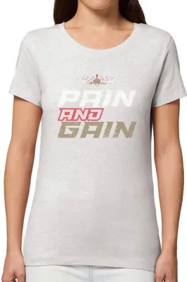 Produktbild von Sport-Knight® Damen Fitness T-Shirt "Pain and Gain" Organisch Premium