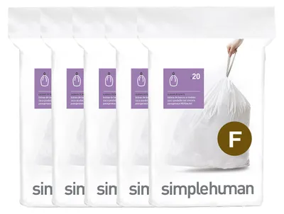 Obrázok produktu pre simplehuman CW0165CP, 30 L, Biela, 553 mm, 508 mm, 100 kusov