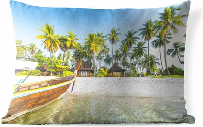 Produktbild von MuchoWow® Outdoor Kissen - Strand - Kajak - Sommer - 60x40 cm - Wetterfest - Lounge Kissen - Zierkissen - Kissen für Innenräume