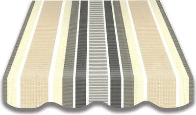 Produktbild von Leudus Markisenstoff mit Volant für 5,5x3,5m Markisen Markisenersatzstoff Markisentuch Sonnenschutz fertig genäht (5,38x3,5m SPD089)