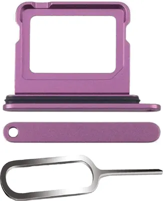 Produktbild von iPHONE 16 / PLUS SIM KARTEN HALTER TRAY ADAPTER FACH STECKER SLOT CARD + NADEL PINK