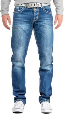 Produktbild von Cipo & Baxx Herren Regular Fit Jeans Stonewashed C0688 Blue W33/L32