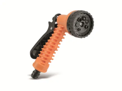 Produktbild von TV Das Original 05381, Handduschbrause mit Kopf, Schwarz, Orange, 120 mm, 60 mm
