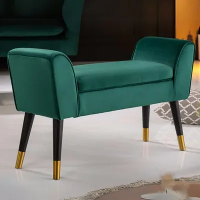 Produktbild von Elegante Sitzbank CAROLIN 90cm grün Samt