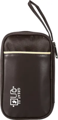 Produktbild von Elektronischer Organizer für Kabel,Kabeltasche Elektronische Tasche Universal Kabelorganizer Tasche, Reisekabel Organizer 19x12x3.5cm Braun