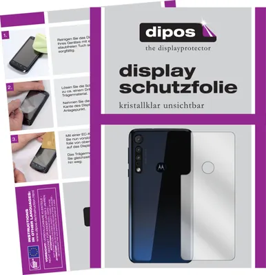 Produktbild von 5x Schutzfolie für Motorola One Macro Rückseite klar Displayschutzfolie Folie Display Schutz dipos