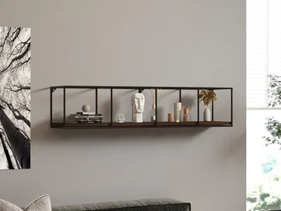 Immagine prodotto di Skye Decor, Miray, mensole da parete, noce, legno, 120 x 30 x 30 cm