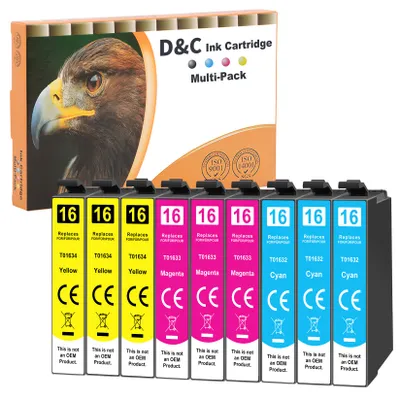 Produktbild von DC 9x Druckerpatronen 16XL Kompatibel für Epson 16 XL 16XL Patronen mit Epson Workforce WF-2630WF WF-2760 WF-2660 WF-2510 WF-2650 WF-2540 WF-2750