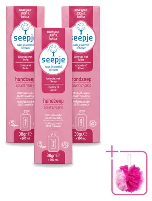 Produktbild von 3 x Seepje Handseife Nachfüller - Lavendel und Tonka - 38 g - Sparpackung - 3 Stücke