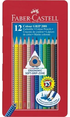 Produktbild von Faber-Castell Farbstift Colour GRIP 2001, Multi, 12 Stück(e)