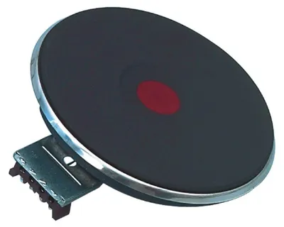Kochplatte 7-Takt, Edelstahl, 2000 W, schwarz, 180 mm