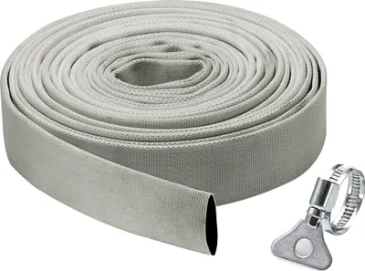 Produktbild von 10m 1 1/4-Flachschlauch Gewebeschlauchset Feuerwe