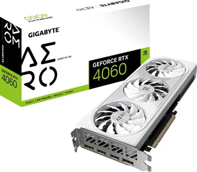 Produktbild von GIGABYTE AERO GeForce RTX 4060 OC 8G NVIDIA 8 GB GDDR6