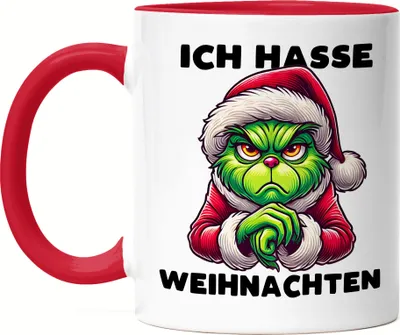 Produktbild von Ich Hasse Weihnachten Tasse rot Weihnachtsmuffel Sarkasmus Anti-Weihnachten Geschenkidee