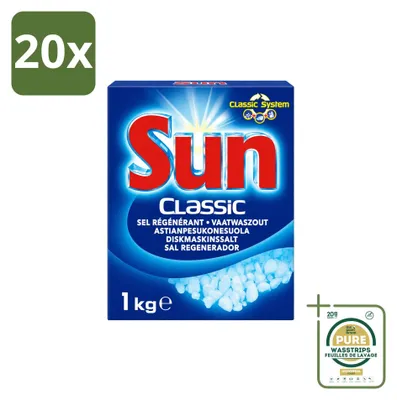 Produktbild von 20 x Sun Classic Spülmaschinensalz - 1 kg - Vorratspackung - 20 Stücke